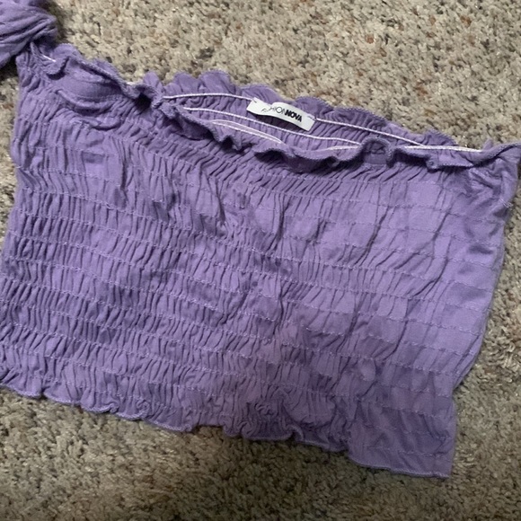 Purple scrunch crop top - Picture 2 of 5